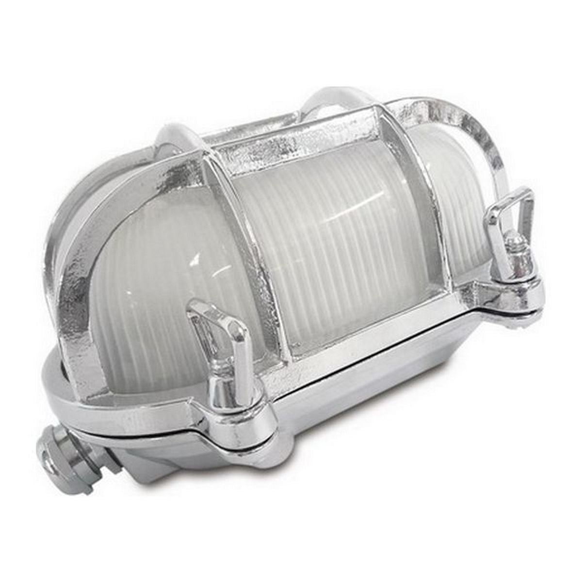 AG Oval Caged Bulkhead Light in Chrome (No Bulb) VL-019