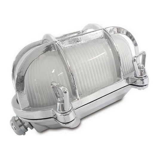 AG Oval Caged Bulkhead Light in Chrome (No Bulb) VL-019