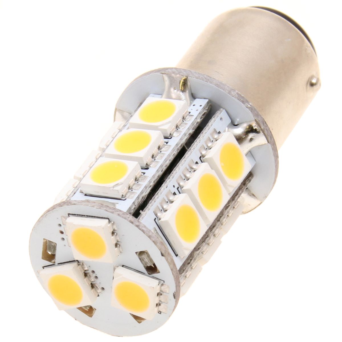 LED Tower Bulb with BA15D Fitting (10-30V DC / 22mm OD / 18 LEDs) VL-406
