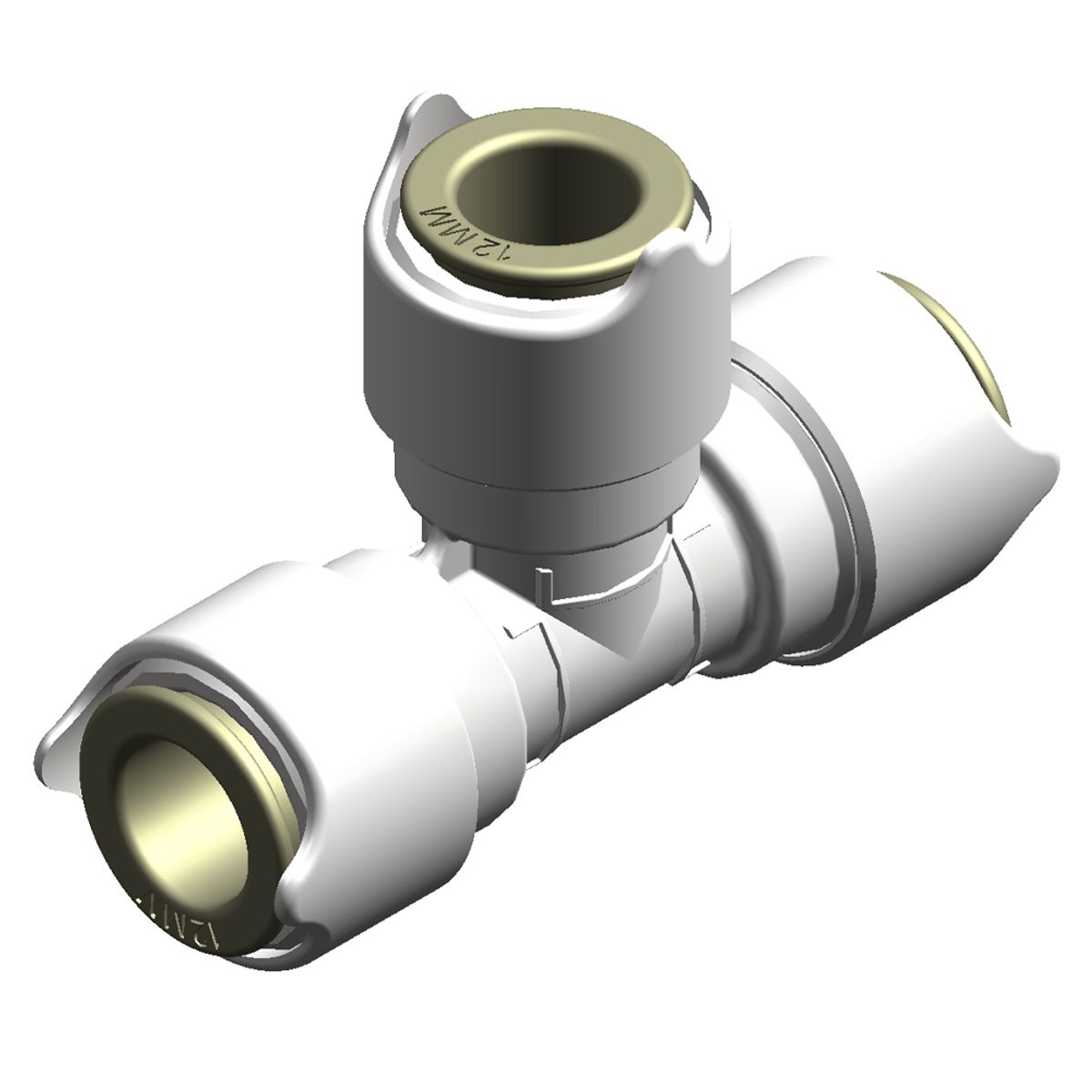 Whale Quick Connect Equal Tee (12mm) W-WU1202B