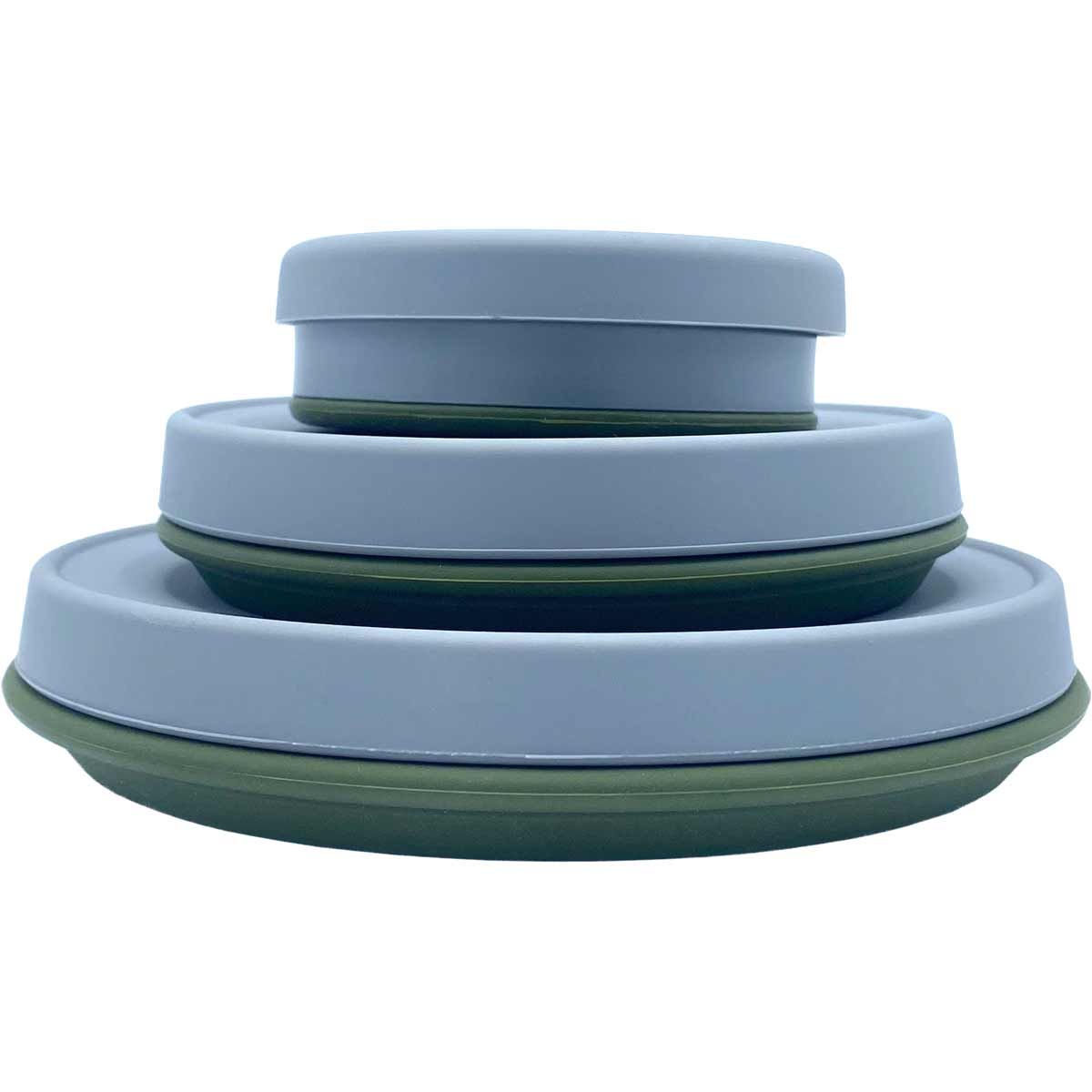 Wolf Outdoors EZI-STOW Collapsible Dining Set 3pk Olive Green