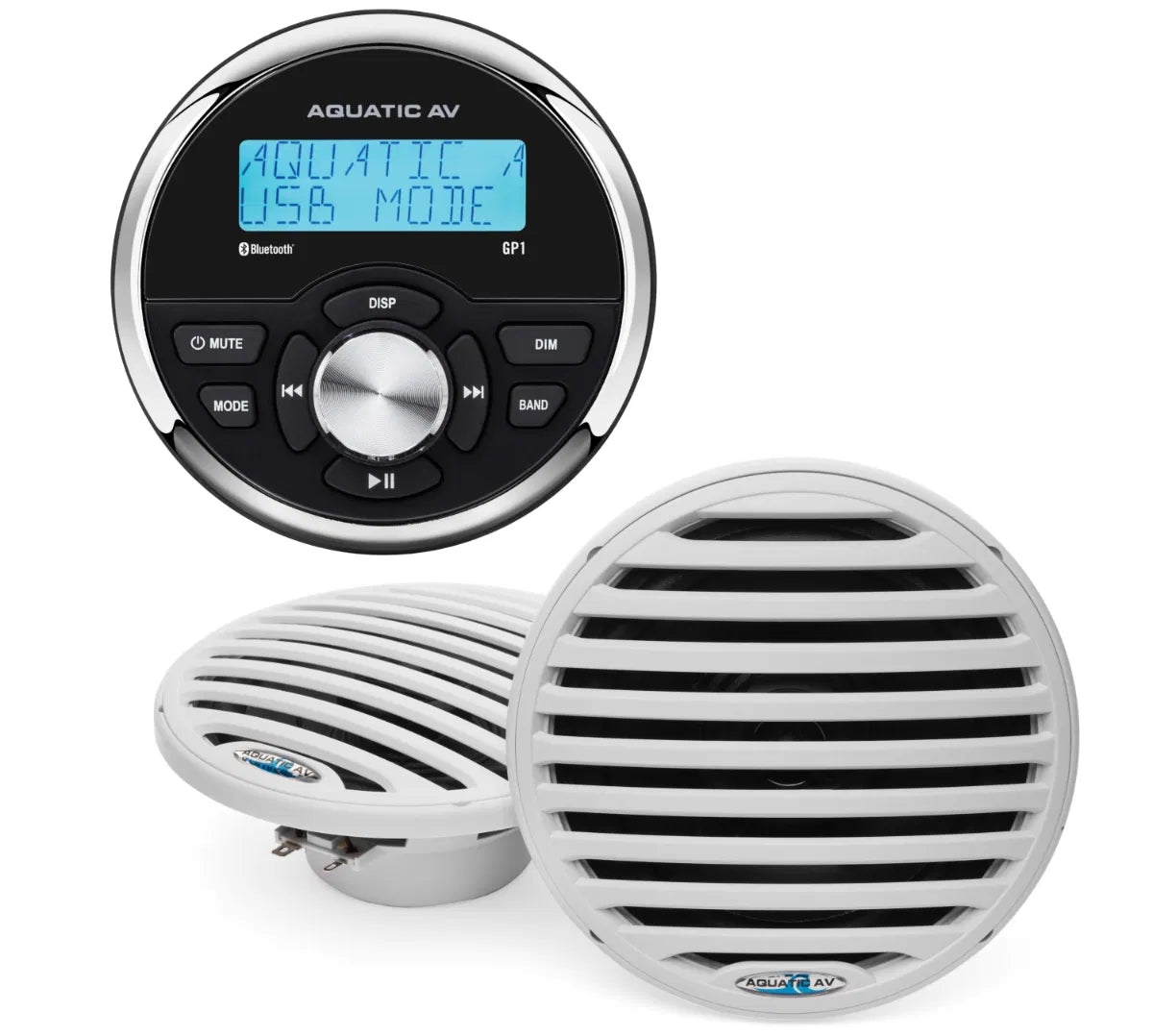 Aquatic GP1 Bundle (GP1 Stereo & Economy Speakers) White