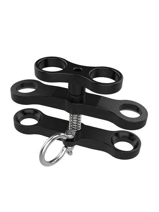 Divepro Double Butterfly Clamp - Extra Long with Shackle