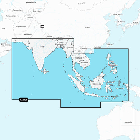 Garmin Navionics + Chart: AE010L - Indian Ocean & South China Sea