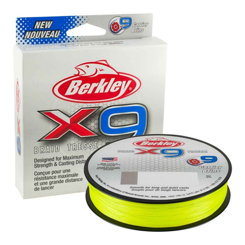 Berkley X9 9 Strand 300m Fishing Braid-Fluro Green - 45lb