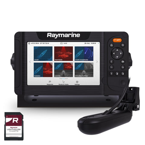 Raymarine Element 7HV HV-100+ Transducer & LightHouse 2 Chart