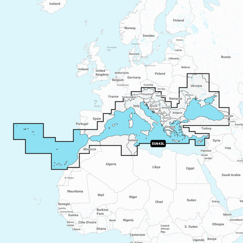 Garmin Navionics+ Chart: EU643L - Mediterranean & Black Sea