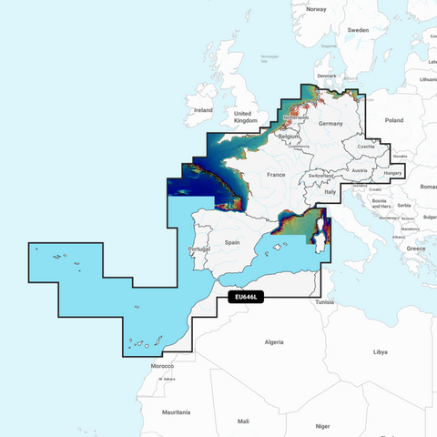 Garmin Navionics Vision+ Chart: EU646L - Europe Central & West