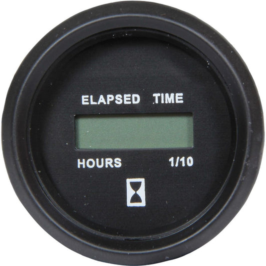 Faria Beede Digital Hourmeter Gauge in Euro Black Style (12V / 24V) FAR12835