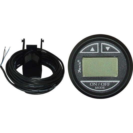 Faria Beede Depth Sounder Gauge in Euro Black Style (Transom Sender) FAR12850