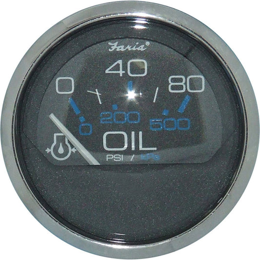 Faria Oil Pressure Gauge 80PSI in Chesapeake SS Black (US Resist) FAR13702