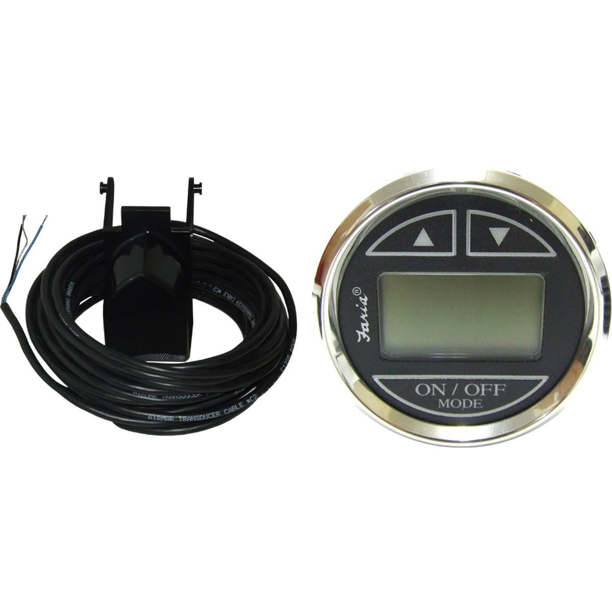 Faria Depth Sounder Gauge in Chesapeake SS Black (Transom Sender) FAR13750