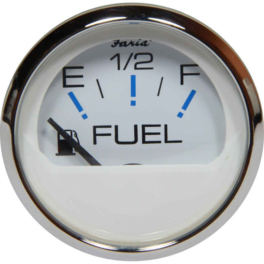 Faria Beede Fuel Level Gauge in Chesapeake SS White Style (US Resist) FAR13801