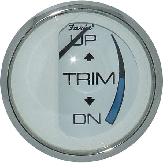 Faria Beede Trim Level Gauge in Chesapeake SS White Style (Type C) FAR13808
