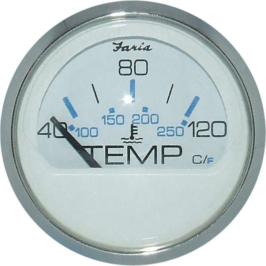 Faria Water Temperature Gauge in Chesapeake SS White (Euro Resistance) FAR13828