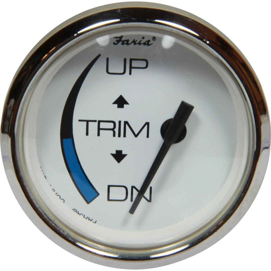 Faria Beede Trim Level Gauge in Chesapeake SS White Style (Type G) FAR13889