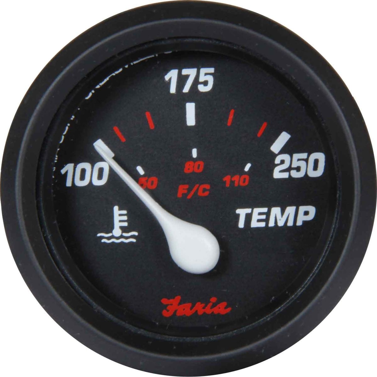 Faria Beede Water Temperature Gauge in Professional Red (US Resist) FAR14604