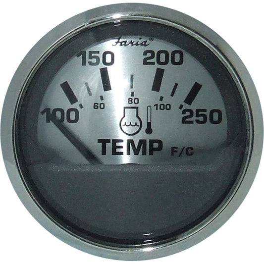 Faria Beede Water Temperature Gauge in Spun Silver Style (US Resist) FAR16004