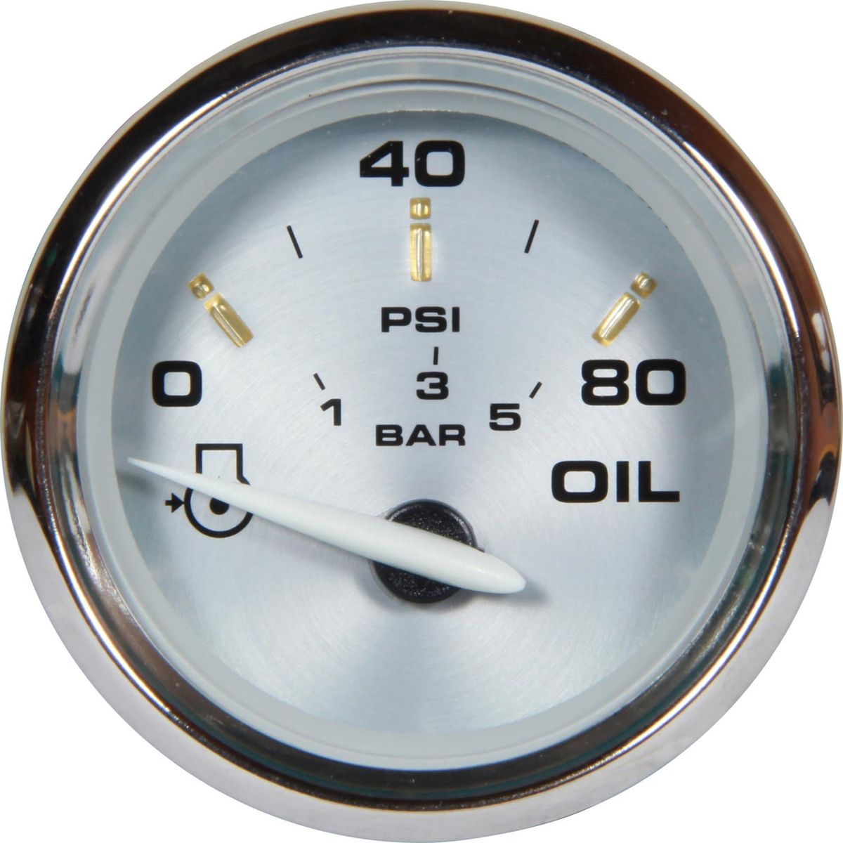 Faria Beede Oil Pressure Gauge 80PSI in Kronos Style (US Resistance) FAR19002