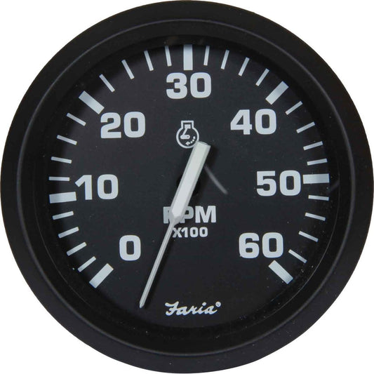 Faria Beede 6 Gauge Set in Euro Black Style (Inboard Motors) FAR-KT9799