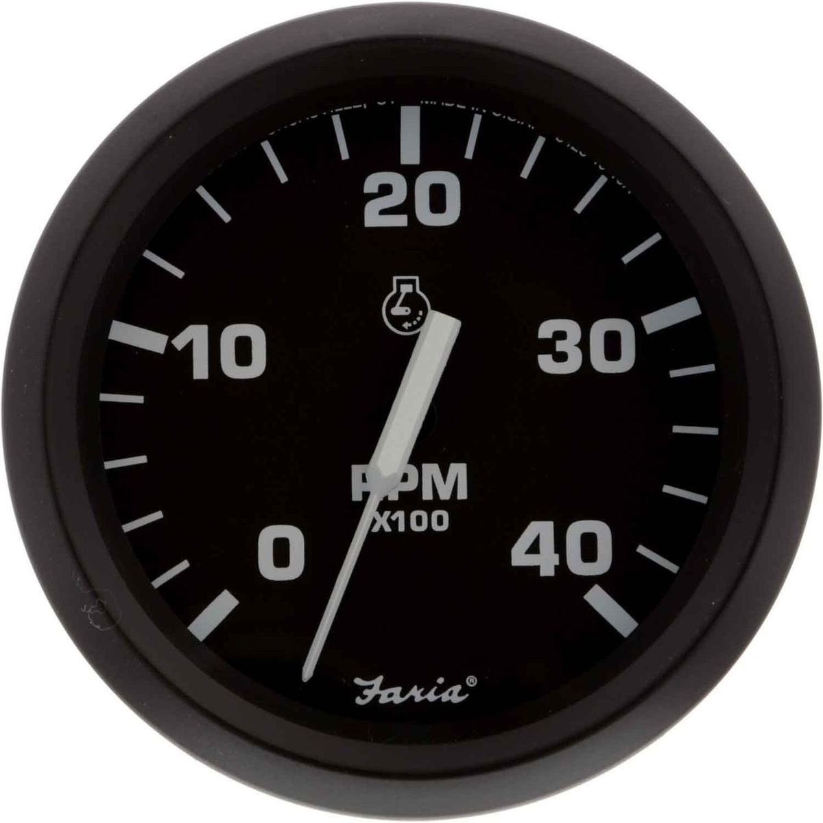 Faria Tachometer in Euro Black (4000RPM / Alternator / Generator) FAR32842