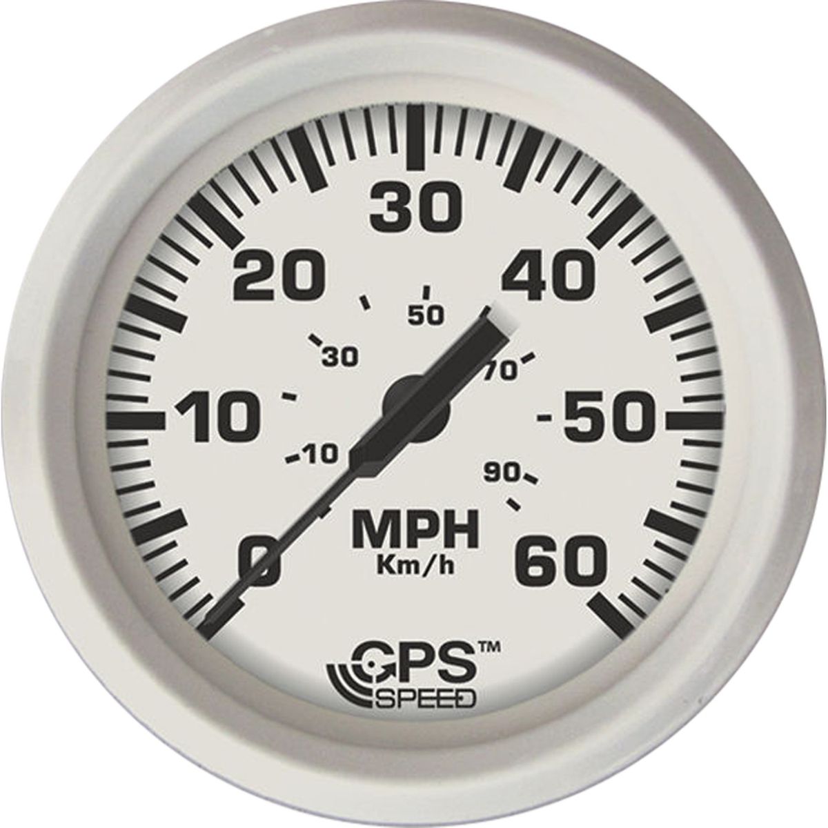 Faria Beede Speedometer in Dress White Style (GPS / 60MPH) FAR33147