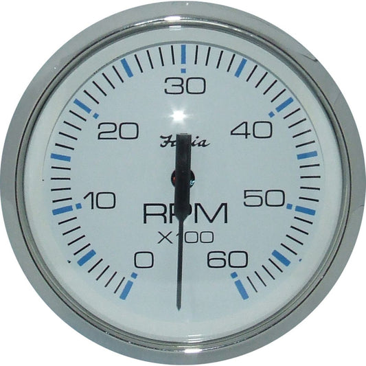 Faria Tachometer in Chesapeake SS White (6000RPM / Petrol Inboard) FAR33807
