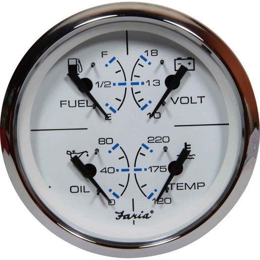 Faria Beede Combination Gauge in Chesapeake SS White (4 in 1 / 4") FAR33851