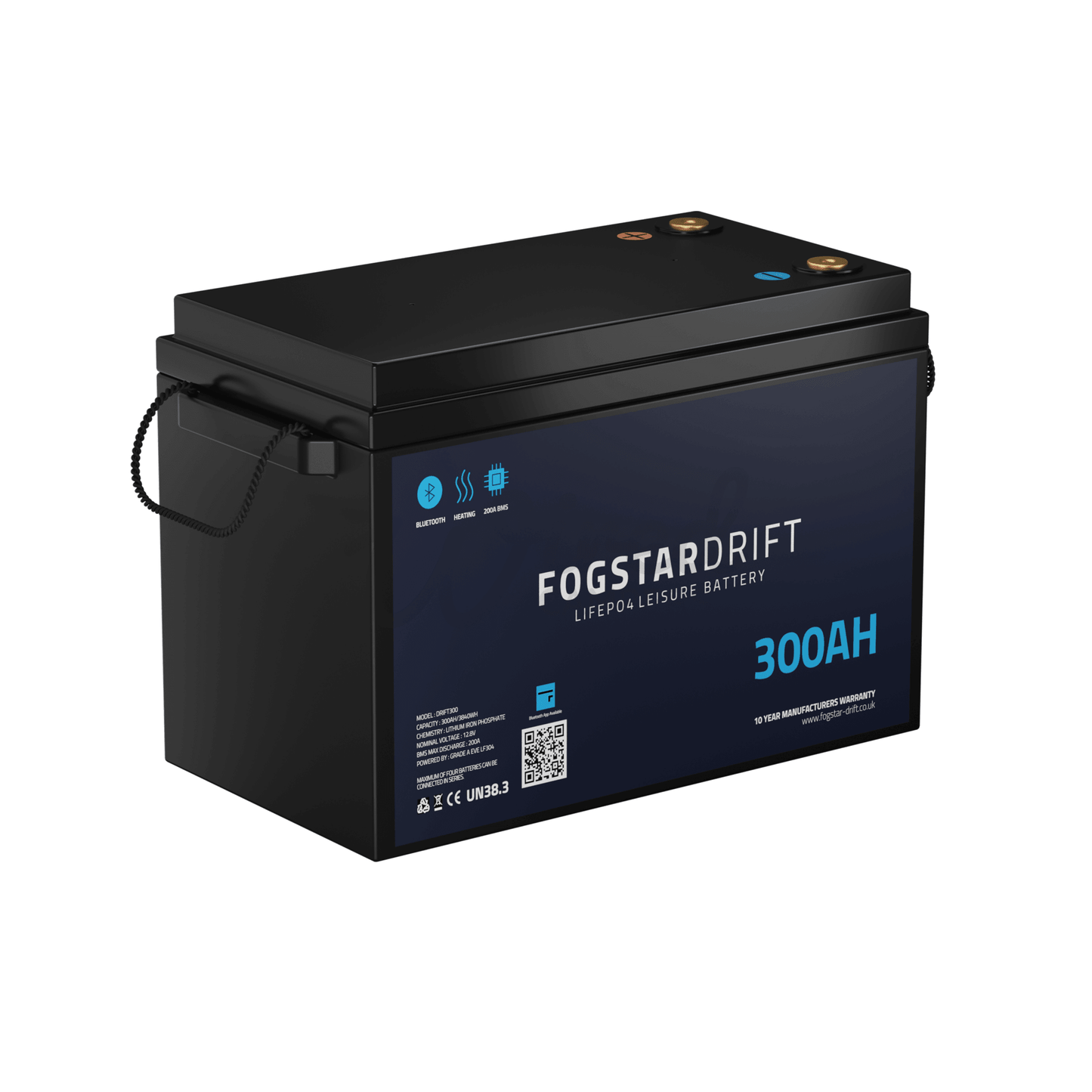 Fogstar Drift 12V 300Ah Heated Lithium LiFePO4 Leisure Battery With Bluetooth