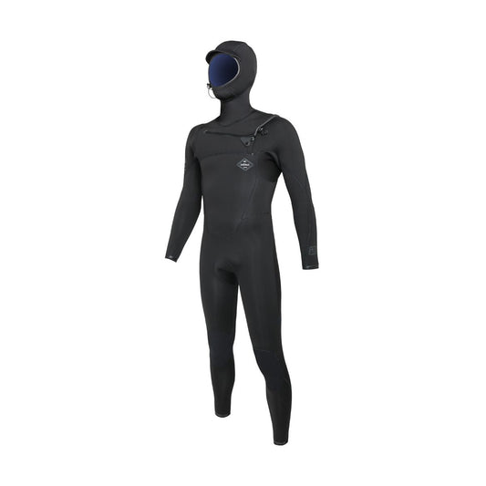 Sooruz FIGHTER Hooded 5/4/3 Fullsuit Chest Zip Wetsuit (Black)