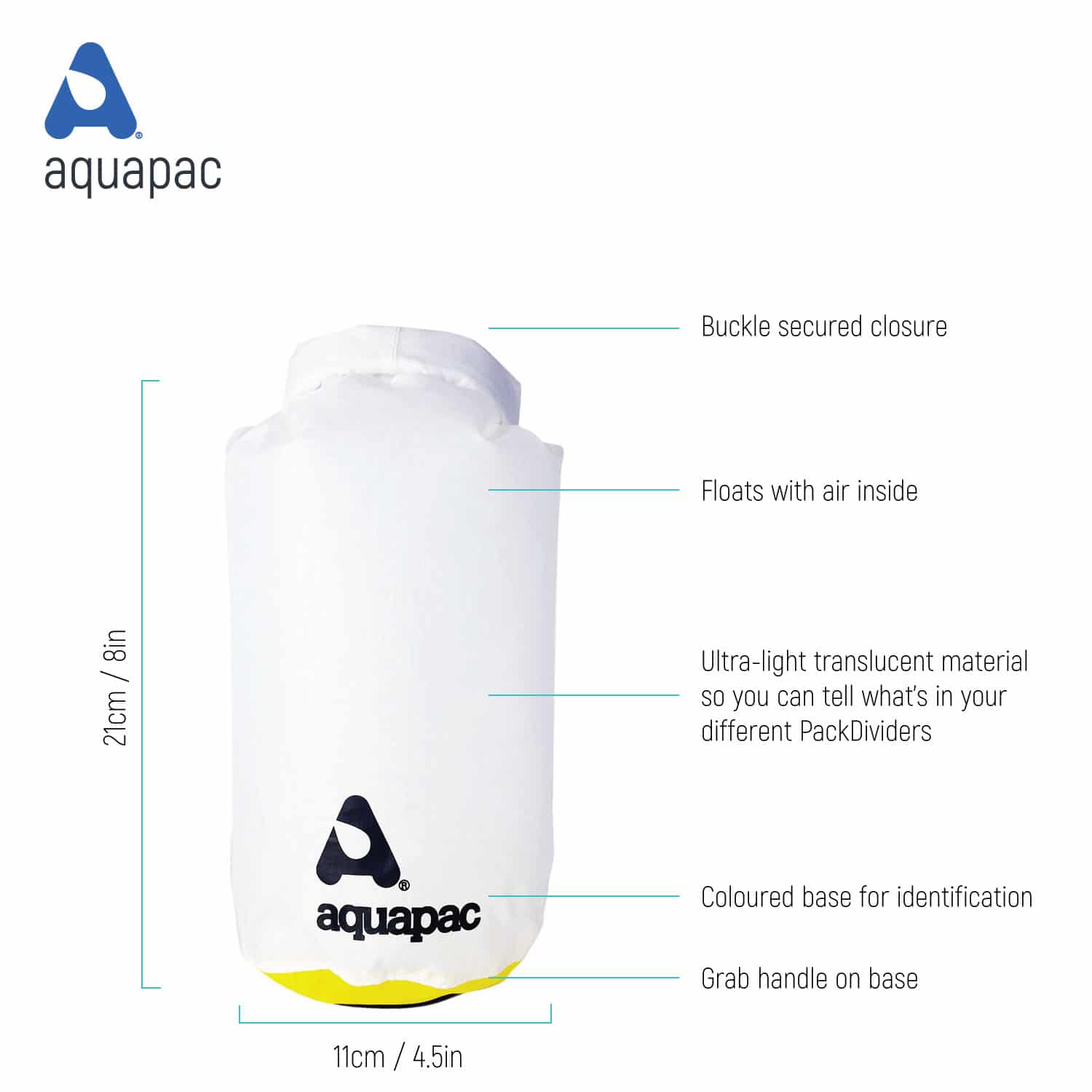 Aquapac Packdivider Ultra-Lightweight Drysack 2L - waterworldsports.co.uk