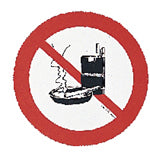 Lalizas PVC Sticker ''No smoking'', Diam. 135mm