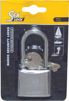 Lalizas Marine Padlock, SeaLock, w/long shackle, 40mm