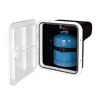 TOP LINE Cont. f/Gaz Bottle 3kg,White,370x390mm, Interr. Gasket