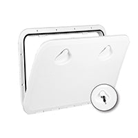 TOP LINE Hatch w/Lock, Grey, 460x525mm