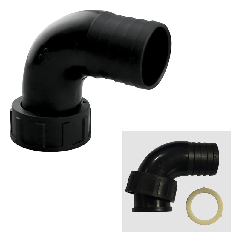 Lalizas Connector 90º, G1''1/2, Ø38mm, Fem. BLIZZ.-BORA-ZEF set of 3pcs