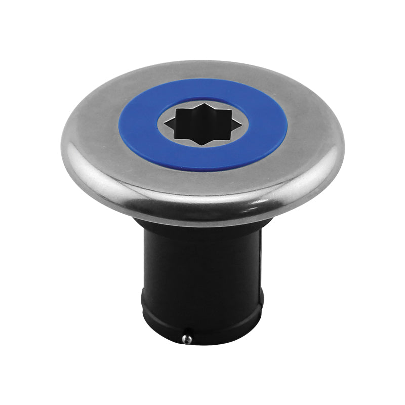 Lalizas INOX Deck Filler Ø38mm, with Blue Cap, for Water, Black Base (198158)
