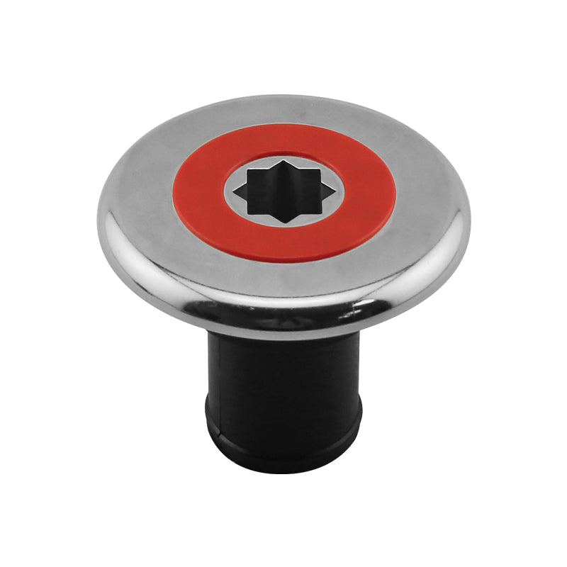 Lalizas INOX Deck Filler Ø38mm, with Red Cap, for Fuel, Black Base