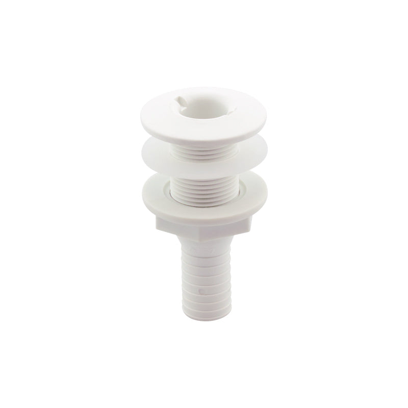 Lalizas Thru-Hull Fitting 3/4'', w/Hose Barb Ø19mm & Washer, White, ISO