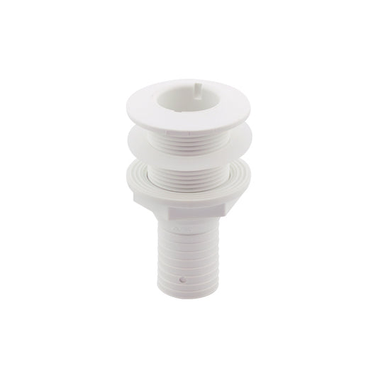 Lalizas Thru-Hull Fitting 1 1/4'', w/Hose Barb Ø32mm & Washer, White, ISO
