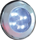 AquaLED Downlight, 1W, 12V/24V, waterproof, chrome (30743)