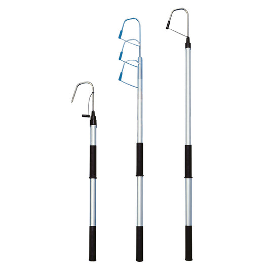 Lalizas Telescopic Gaff w/ Anod. Alumin. Pole Ø30mm, L.800-1205mm & Inox Hook Ø8mmxW.100mm