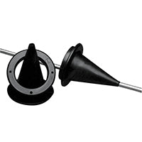 Lalizas Cable Boot w/Plastic Embedded Ring, Ø89mm, cut-out Ø59mm, Black