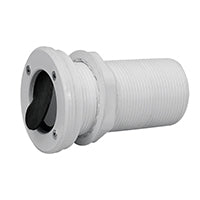 Lalizas Thru-Hull Threaded Ø55mm, w/Non-Ret.Valve, White