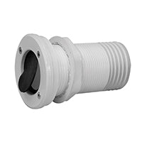 Lalizas Thru-Hull Ø55mm w/Non-Ret.Valve, f/Hose Ø50mm,White