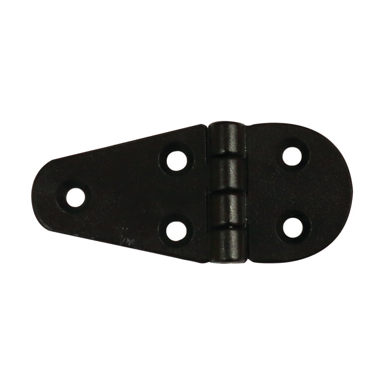 Lalizas Hinge Polyamide, Semi-Oval, 90x40x4.5mm, Black