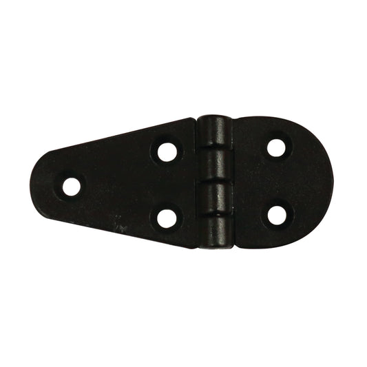 Lalizas Hinge Polyamide, Semi-Oval, 90x40x4.5mm, Black