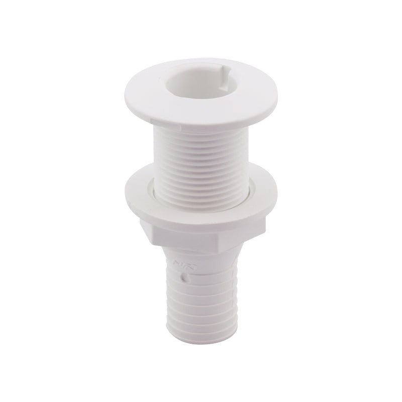 Lalizas Thru-Hull Fitting 1'', w/Hose Barb Ø25mm, White