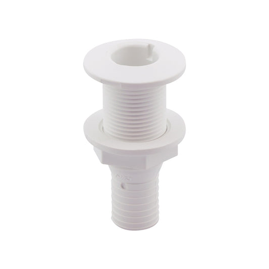 Lalizas Thru-Hull Fitting 1'', w/Hose Barb Ø25mm, White