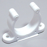 (MOQ OF 20) Lalizas Plastic Support Clip, Screwed, Ø20mm, White (45197)
